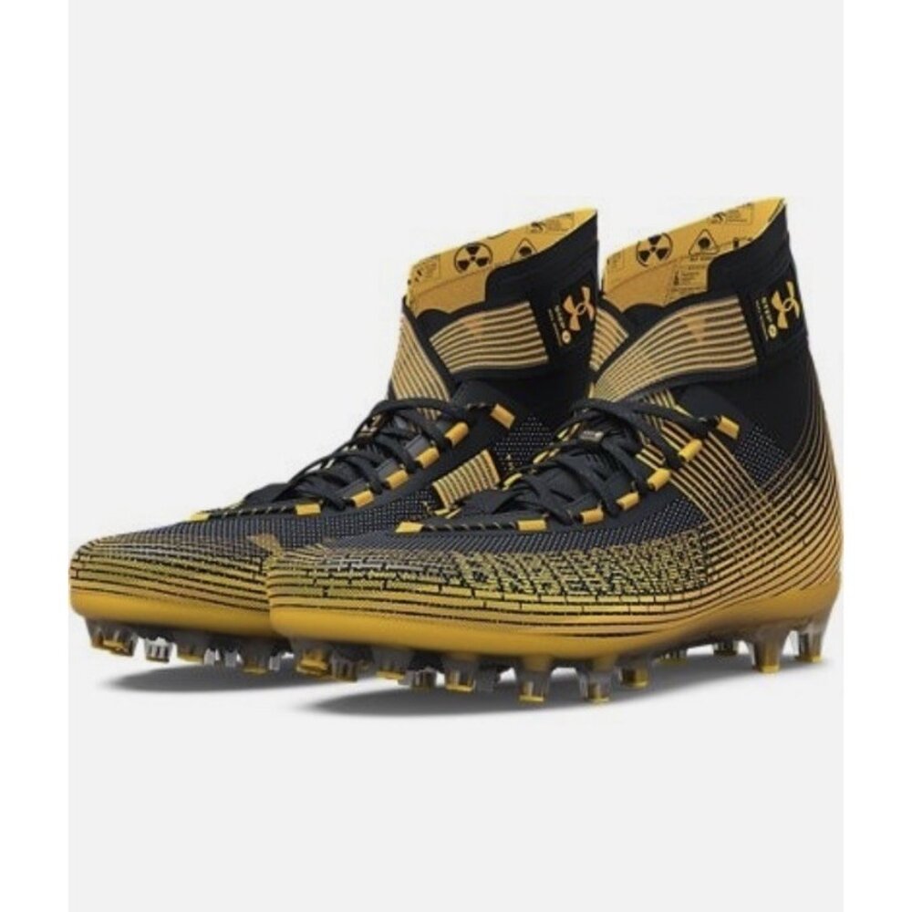 Under Armour Men's Highlight MC Football Cleats Black & Gold Steeltown Size 9 - Picture 6 of 6